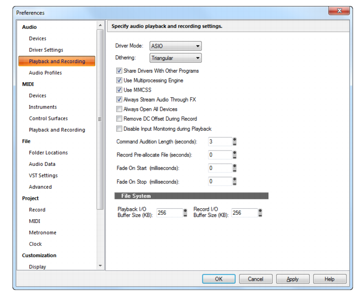 Cakewalk Music Creator 7 Documentation Audio Playback And Recording