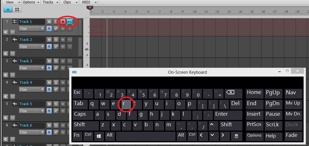 recording keyboard on computer