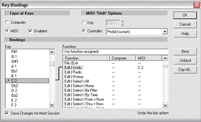 cakewalk dimension pro will not remember midi controllers