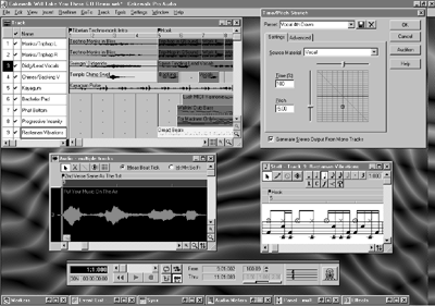 The Track View of Cakewalk Pro Audio