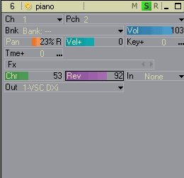 Adjust Reverb & Chorus from the MIDI track