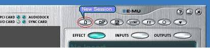 New Session button