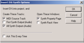 DXi Synth Options
