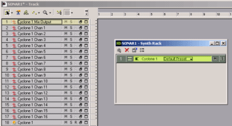 Cyclone using 16 individual outputs 